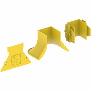 FiberGuide Cable Routing - Yellow - Trumpet Flare - Thermoplastic, Polyvinyl Chloride (PVC)
