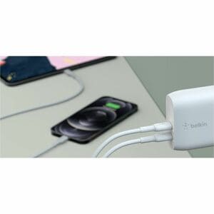 Belkin 40W (20W + 20W) Dual Port USB-C (Type C) Wall Charger / Adapter, Fast Charging for iPhone 15, 14, 13, 12, iPad & ot