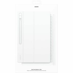 Samsung Book Cover Tastatur/Cover (Buchfalz) Samsung Galaxy Tab S9 Ultra Tablet - Weiß - 327 mm Höhe x 216,5 mm Breite x 1
