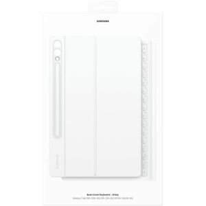 Samsung Book Cover Tastatur/Cover (Buchfalz) Samsung Galaxy Tab S9+ Tablet - Weiß - 286 mm Höhe x 193,4 mm Breite x 14,8 m