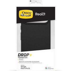 OtterBox React Case for Google Pixel 9 Pro XL Smartphone - Black - Retail - Drop Resistant, Scrape Resistant