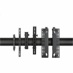 B-Tech System X Mounting Rail for Video Wall, Menu Board - Black - Landscape/Portrait - Aluminium