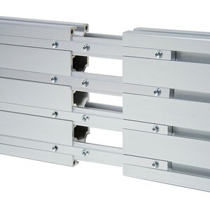 B-Tech System X Mounting Rail for Mounting Collar, Mounting Bracket, Mounting Column, Video Wall, Menu Board - Silver - Al