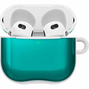 Spigen Classic C1 Charging Case Apple AirPods 4 - Bondi Blue - Polycarbonate Body - Carabiner Clip - 50.3 mm Height x 63 m
