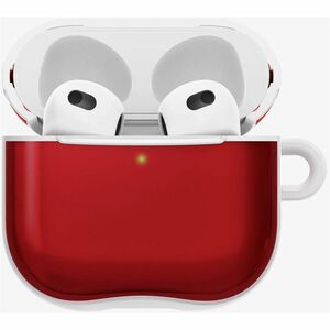 Spigen Classic C1 Charging Case Apple AirPods 4 - Ruby - Polycarbonate, Thermoplastic Polyurethane (TPU) Body - Carabiner 
