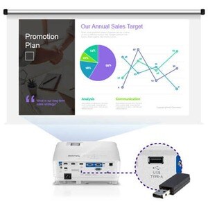 BenQ MH733 3D DLP Projector - 16:9 - White - 1920 x 1080 - Front, Ceiling - 1080p - 4000 Hour Normal Mode - 8000 Hour Econ