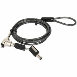 Manhattan Nano 440509 Cable de Bloqueo Para Portátil, Tableta - 1.50m Cable - Cierre con llave - Plata, Negro traslúcido -