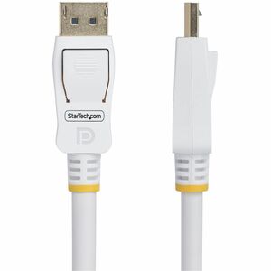 StarTech.com Cavo DisplayPort 1.2 bianco certificato VESA da 3 m, 4K 60 Hz, 21,6 Gbps, connettori DP agganciati, cavo per 