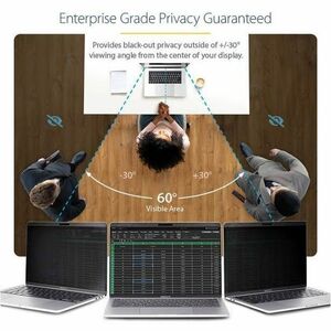 StarTech.com Plastic Anti-glare Privacy Screen Filter - Transparent - 1 Each - TAA Compliant - For 33 cm (13") Widescreen 