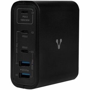 Vorago AU-600 100W Adaptador CA - Adaptador universal - 2 USB - 3 USB Type-C - Para Smartphone, Tablet PC, Portátil - 5A -
