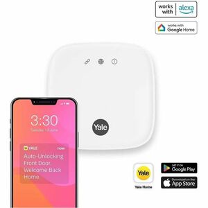 Yale Connect Plus Hub 2 YAR/SWAA/HUB Smart Home Hub - 3 cm Height x 8 cm Width x 8 cm Depth - White - Plastic
