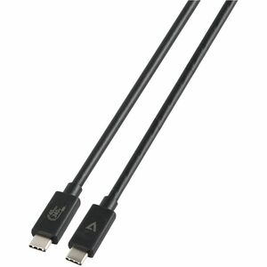 V7 V7USB4-1.2M 1,20 m USB-C Datentransferkabel - 40 Gbit/s - Abschirmung - 30 AWG - Schwarz