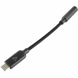 V7 V7UCAUDIO-BLK Mini-Phone/USB-C Audiokabel - Cable for Kopfhörer, Headset, Lautsprecher, Audiogerät, USB Gerät - Abschir