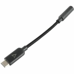 V7 V7UCAUDIO-BLK Mini-Phone/USB-C Audiokabel - Cable for Kopfhörer, Headset, Lautsprecher, Audiogerät, USB Gerät - Abschir