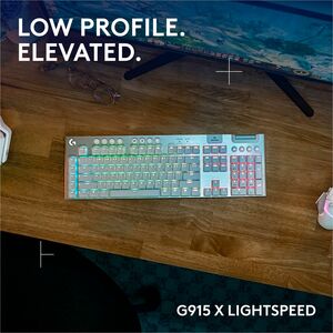Logitech G915 X LIGHTSPEED Low-Profile Wireless Gaming Keyboard, Double-Shot PBT Keycaps, Fully Programmable Keys, RGB Bac