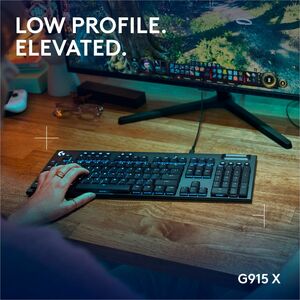 Logitech G915 X Low-Profile Wired Mechanical Gaming Keyboard, Double-Shot PBT Keycaps, Fully Programmable Keys, RGB Lighti