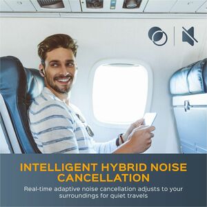 Treblab X9 Pro - Hybrid Active Noise Cancelling Earbuds - Siri, Google Assistant - Stereo - True Wireless - Bluetooth - 33