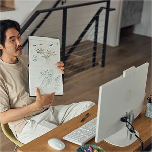 Ordinateur tout-en-un HP 24-cr0000 24-cr0067nf - AMD Ryzen 5 7520U - 16 Go - 512 Go SSD - 60,5 cm (23,8") Full HD - Bureau