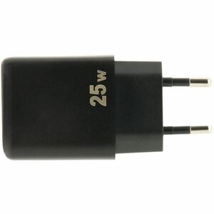 MOBILIS 25 W AC Adapter - Universal Adapter - 1 USB Type-C - For Smartphone, Tablet PC - Black