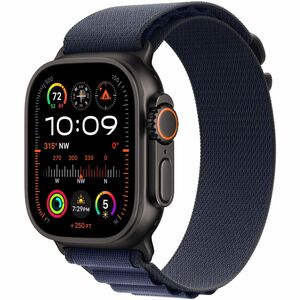 Bracelet pour Smartwatch Apple Durci Réglable - 1 - Medium (M) - Velcro avec - Navy - Fonction photo accélérée, Polyester,