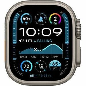 Apple Watch Ultra 2 Smart Watch - 49 mm Case Height - 44 mm Case Width - Natural Case Color - Bleu Band Color - Ver Body M