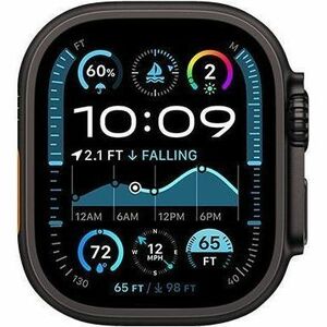 Apple Watch Ultra 2 Smart Watch - 49 mm Case Height - 44 mm Case Width - Noir Case Color - Vert foncé Band Color - Ver Bod