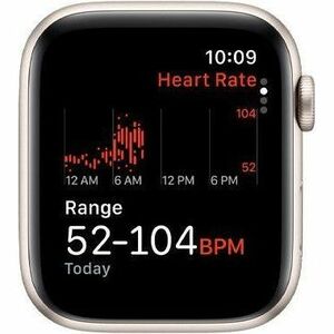 Apple Watch SE 智能手表 - 44 毫米 Case Height - 38 毫米 Case Width - 星光色 Case Color - 星光色 Band Color - 铝 Case Material - 无线局域网 - 光