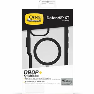 DEFENDER XT CLEAR PRO IPHONE 16 PLUS DARK SIDE - Black-Retail Packaging_7.75 x 4.25 x 0.70 in | 19.68 x 10.79 x 1.78 cm