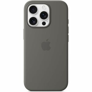 Apple Hülle für Apple iPhone 16 Pro Smartphone - Grau - Seidig, Softtouch - Kratzfest, Sturzsicher - Silikon, MicroFiber -