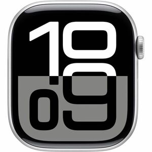 Apple Watch Series 10 Smartwatch - 46 mm Case Height - 39 mm Case Width - Silber Case Color - Denim Band Color - Aluminium