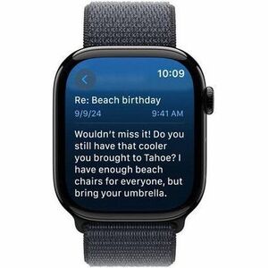 Apple Watch Series 10 Smartwatch - 46 mm Case Height - 39 mm Case Width - Schwarz Case Color - Tinte Band Color - Aluminiu