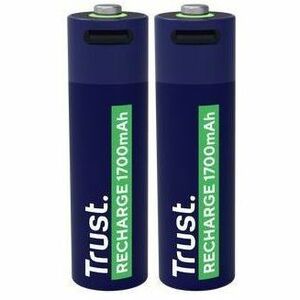 Trust Batterie - Lithium-Ionen (Li-Ionen) - 2Pack - Aufladbarer Akku - AA - 1.5 V - 1700 mAh Shelf Life