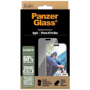 PanzerGlass Classic Fit Screen Protector for Apple iPhone 16 Pro Max - For OLED iPhone 16 Pro Max - Scratch Resistant, Sho