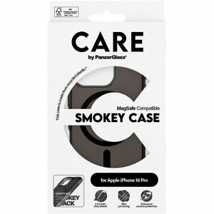 CARE Urban Combat Case for Apple iPhone 16 Pro Smartphone - Transparent, Black - Smoke - Drop Resistant, Crush Resistant -