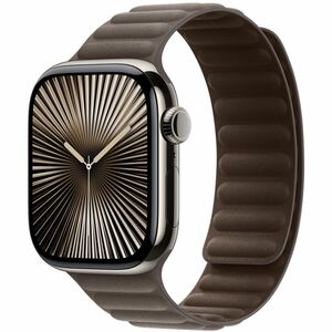 Apple Adjustable Smartwatch Band - 1 - Small (S)/Medium (M) - Link Attachment - Dark Taupe - FineWoven, Polyester