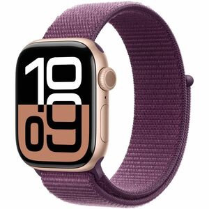 Apple Adjustable Smartwatch Band - 1 - One Size - Hook & Loop Attachment - Plum - Polyester
