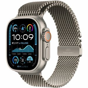 Apple Adjustable Smartwatch Band - 1 - Milanese Design - Medium (M) - Loop Attachment - Natural - Titanium, Mesh