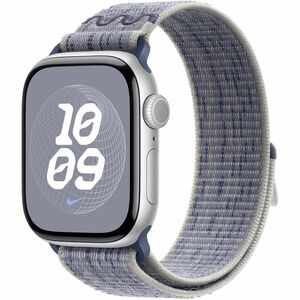 Apple Adjustable Smartwatch Band - 1 - One Size - Hook & Loop Attachment - Blue, Grey - Woven Nylon, Nylon Weave