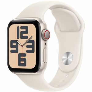 Apple Adjustable Smartwatch Band - 1 - Medium (M)/Large (L) - Pin-and-tuck Attachment - Starlight - Fluoroelastomer