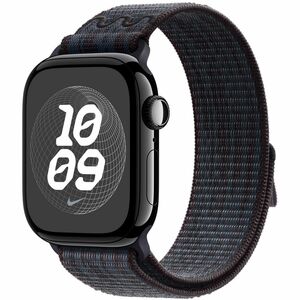 Apple Adjustable Smartwatch Band - 1 - One Size - Hook & Loop Attachment - Black, Blue - Woven Nylon, Nylon Weave