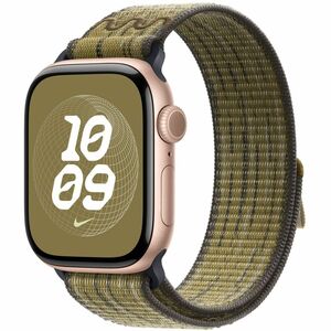 Apple Adjustable Smartwatch Band - 1 - One Size - Hook & Loop Attachment - Green, Grey - Woven Nylon, Nylon Weave