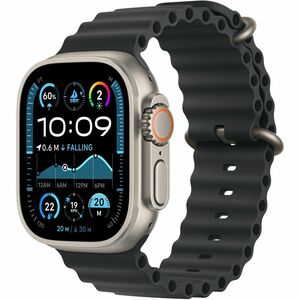 Apple Adjustable Smartwatch Band - 1 - One Size - Loop Attachment - Black - Titanium, Fluoroelastomer