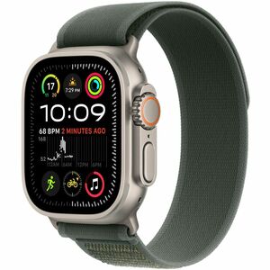 Apple Adjustable Smartwatch Band - 1 - Small (S)/Medium (M) - Trail Loop Attachment - Green - Nylon Weave, Titanium, Polye