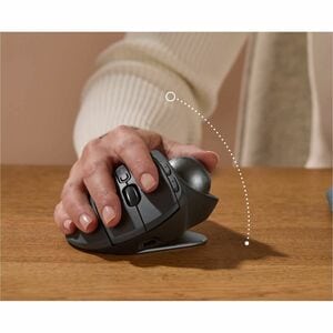 Logitech MX Ergo S Trackball - Bluetooth - USB Type A - Optical - 8 Button(s) - 6 Programmable Button(s) - Graphite - Wire