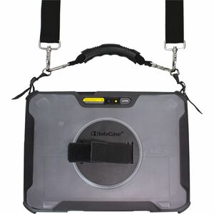 InfoCase Rugoso Estojo de transporte Tablet - Claro - Policarbonato, Poliuretano termoplástico (TPU) Corpo - Alça de mão