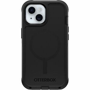 OtterBox Defender Case for Apple iPhone 15, iPhone 14, iPhone 13 Smartphone - Texture Grip - Black - Retail - Damage Resis