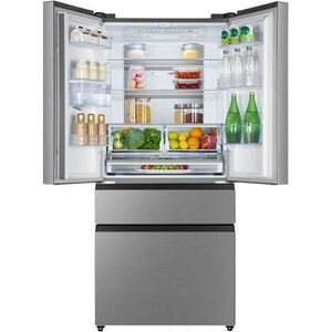 Congelatore/Freezer Hisense RF540N4WIE 480 L Frigorifero/congelatore alla francese - Installazione libera - Grigio - Digit
