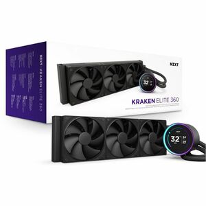 NZXT Kraken Elite 360 RL-KN36E-B2 1 Cooling Fan/Radiator/Pump - Processor - 120 mm Maximum Fan Diameter - 3 x Fan(s) - 124