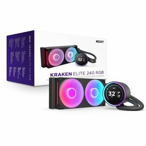 NZXT Kraken Elite 240 RGB RL-KR24E-B2 1 Cooling Fan/Radiator/Pump - Processor - 127.63m³/h Maximum Airflow - 2400 rpm - Li