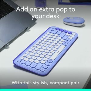 Logitech POP ICON COMBO, Bluetooth Keyboard and Mouse Combo, Comfortable Typing, Programmable Keys and Buttons, Quiet Clic